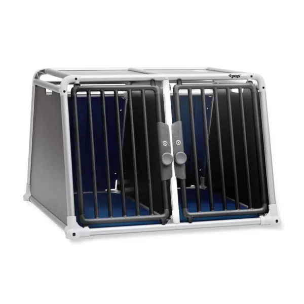 Die 4pets Dog Box ECO 22 L Hundebox Black ist eine zweitürige Metall- und Kunststoffbox mit schräger Rückseite, die für den sicheren Transport von zwei Haustieren in Ihrem Fahrzeug konzipiert ist. Sie verfügt über Belüftungsgitter und Sicherheitsschlösser an jeder Tür.